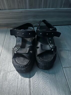 NEW ROCK M-BIOS130-C7 platform buckle sandals